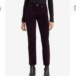 NEW Levi’s Classic Straight Leg Corduroy Pants, Size 16, Burgandy Maroon
